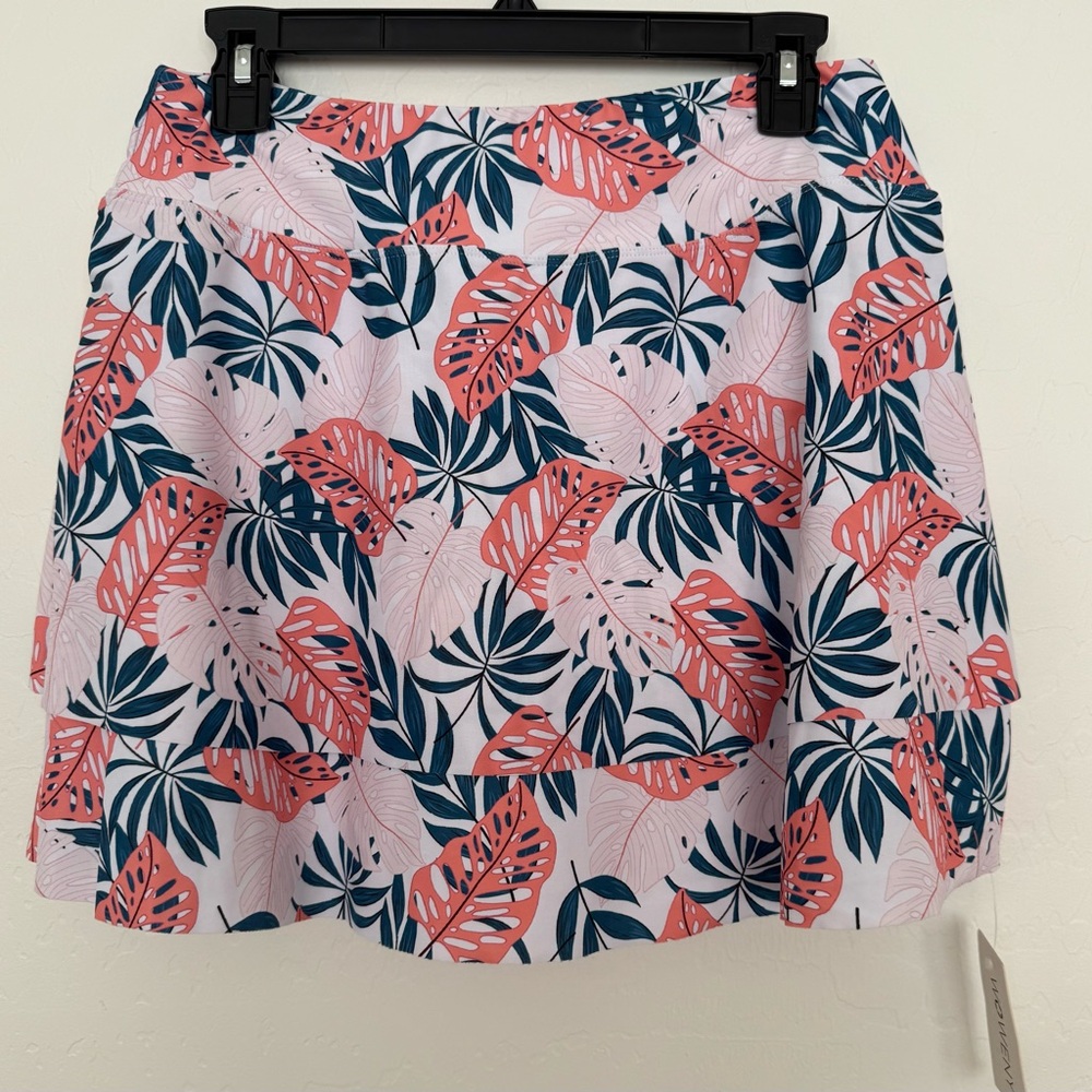 Woweny Tropical Floral Print Skirted Swim Skirt Bottom SZ XL NWT Vacation Modest